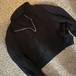 Black Zip-Up Women's Sweatshirt